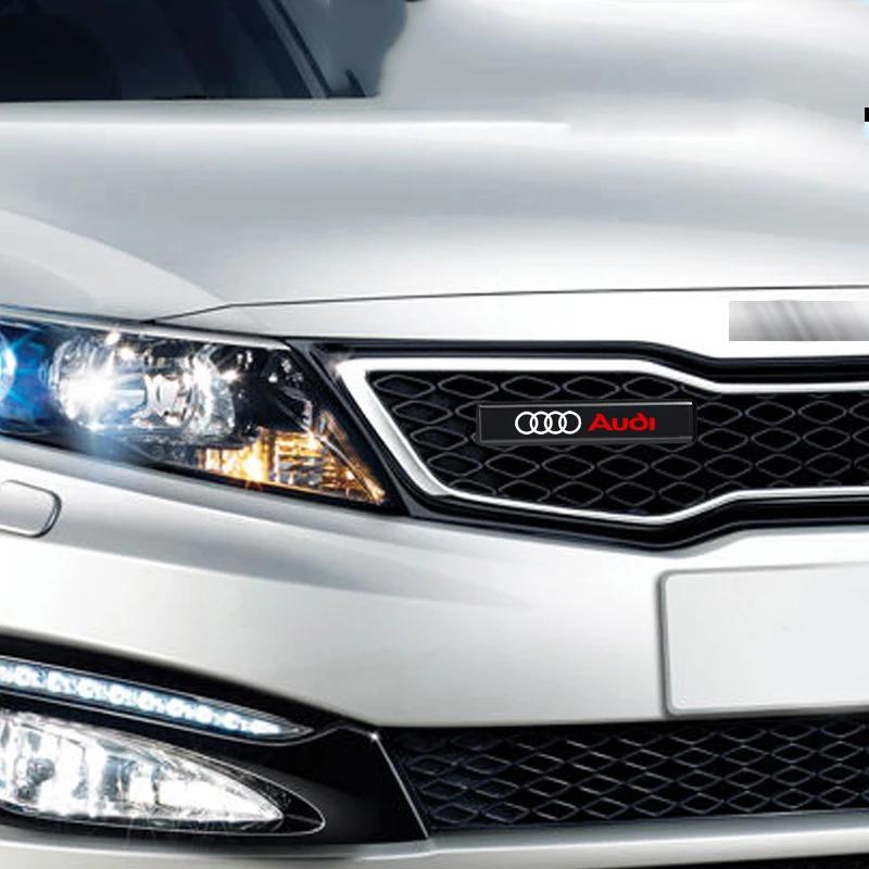 For Audi C7Car Front Cover Grille Lamp Emblem Decor Lightings LED Lights Exterior Accessories For Audi A6 Q3 A3 B5 B6 B7 B8 B9 Q7 8P 8V 8L