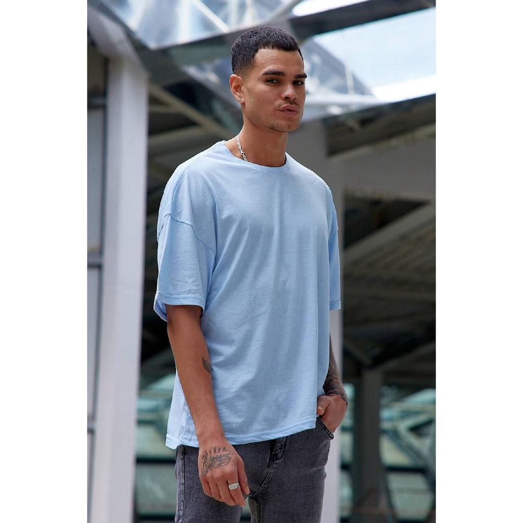 Men's Black Summer Oversize Short Sleeve Loose-cut T-shirt