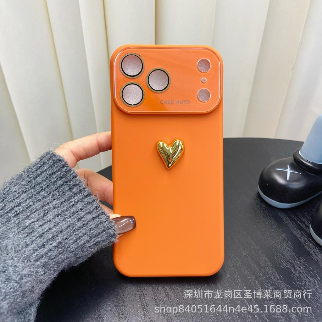 The new Xingyu orange is suitable for iphone17promax mobile phone case, skin feeling 17PRO large window AIR protective case.