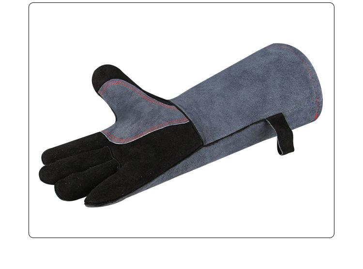 Rongzhitou Heat-Resistant Cowhide Welding Gloves - Thick, Wear-Resistant, Anti-Scald Industrial Protective Gear