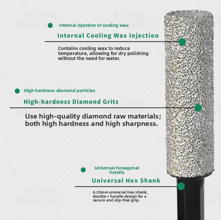 Diamond Grinding Burr Drill Bits Hex Shank for Tile Marble Vitrified Tile Grinding Trimming Reaming