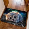 Cat Pattern Optical Illusion Doormat Non-slip Bedroom Door Rug Bathroom Carpet  Home Decor
