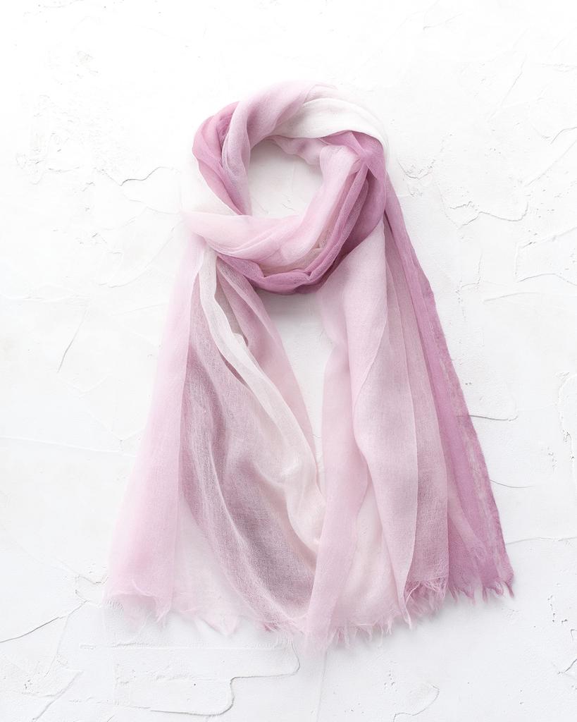 Airy Cashmere Gradient 150cm X 30g [CEREALS] 100% Stole, Lightweight, 70cm, Approx. (Purple)