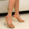 Fashion Fashion Ankle Strap Cross Strap Casual Simple Women's Shoes 2025 Summer Sexy Open Toe Women's High Heel Sandals Women Shoes