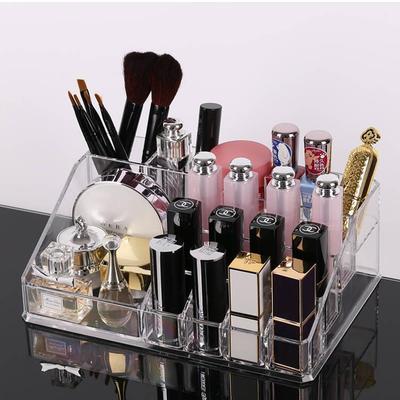 Klarer Acryl-Schminktisch-Organizer für Kosmetik- und Hautpflege-Aufbewahrung