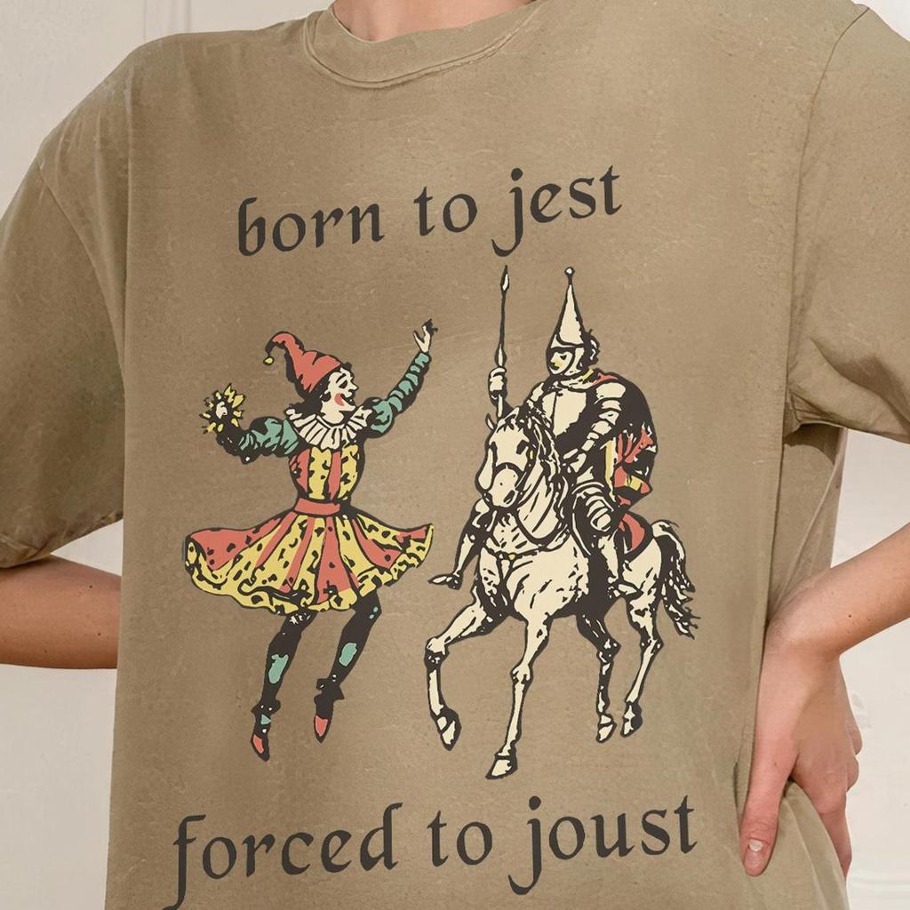Comfort Colors Born To Jest T-Shirt: Medieval Humor Tee,Jester Shirt