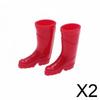 2 Pieces Doll Rain Boots Booties Silicone Outfit Change Realistic Fit for BJD OB11