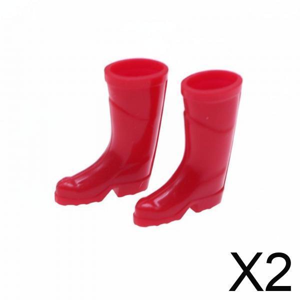 2 Pieces Doll Rain Boots Booties Silicone Outfit Change Realistic Fit for BJD OB11