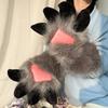 Faux Furs Plush Cats Claw Gloves Fursuit Animal Foxes Paws Mittens Halloween Cosplay Costume Accessories Adult Kids
