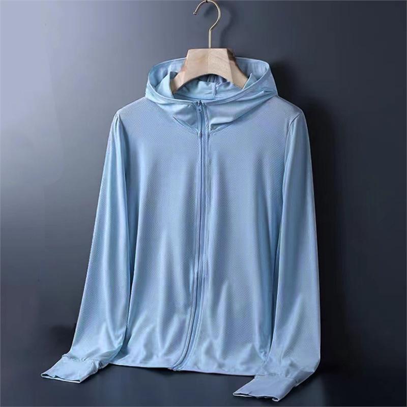 Men's Summer Ice Silk Sun Protection Jacket: Lightweight, Breathable, Quick-Drying for Outdoor Sports