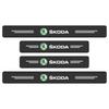 4Pcs Car Door Plate Carbon Fiber Threshold Protector Sticker Decals  For Skoda Octavia Octavia Kodiaq Karoq Kodiaq Superb Karoq VisionS