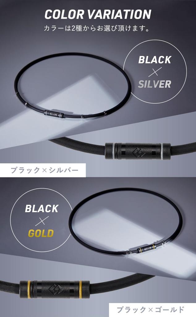 Colantotte Magnetic Necklace Wacle Neck Raku Limited Edition Gift Set x L (Black Gold, (51cm))