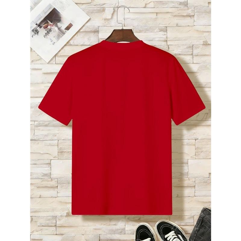 European sizes Cute Sheep Cartoon Character Print Pattern, Comfortable for Outdoor Sports and Indoor Daily Casual Wear, Boys' Fashion T-Shirt