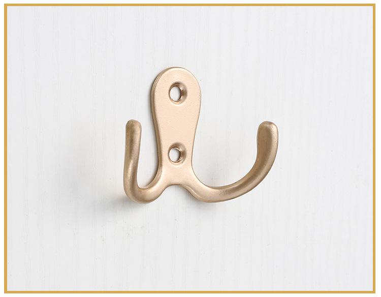 10pcs Coat Hooks 2 Hole Wall-mounted 2-Pronged Clothes Hook Towel Hook Coat Hanger for Robes Coats Hats Keys Towels Black