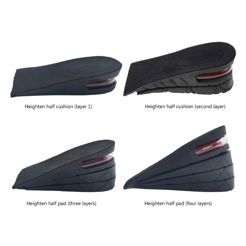 Men Women Insoles, Elastic Shock-Absorbing Height Increasing Sports Shoe Insoles