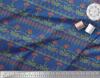 Soimoi Cotton Cambric Fabric Leaves & Floral Artistic Print Fabric by the Metre 42 Inch
