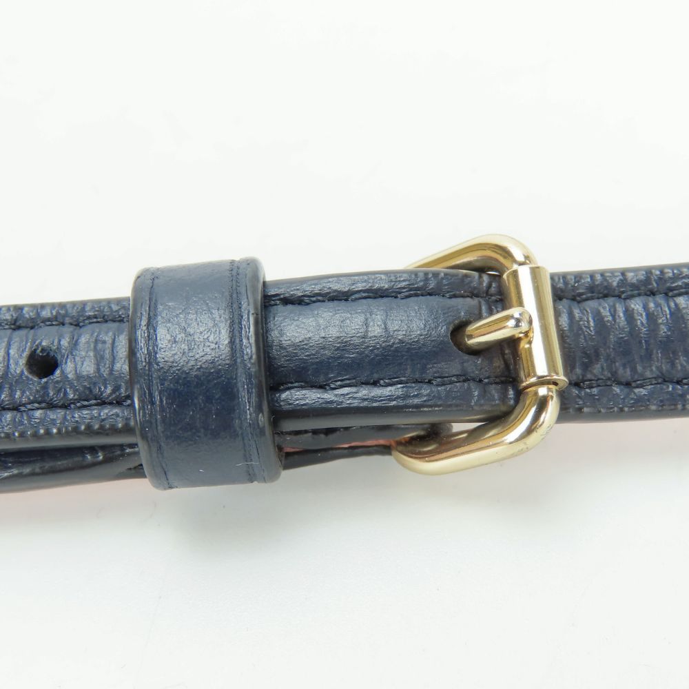 Used COACH Shoulder strap leather Navy pink Accessory