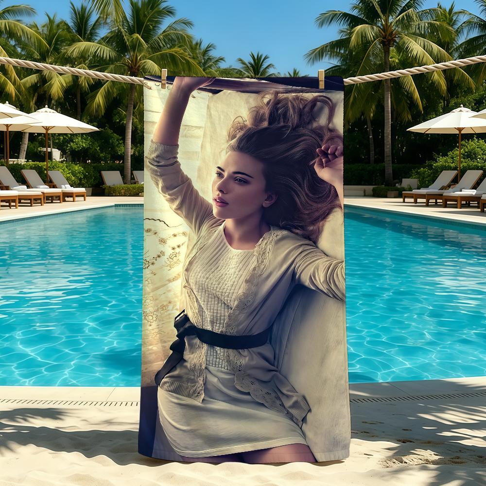 Towel For Outdoor S-Scarlett J-Johansson Actor Camping Beach Towel Super Absorbent Quick-Drying Summer Towel