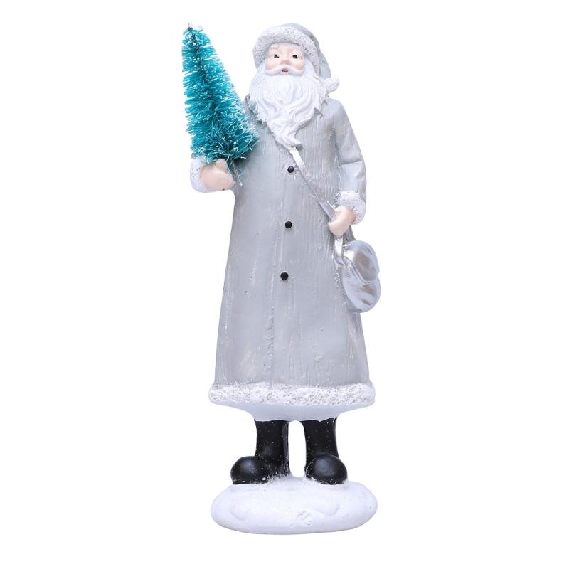 Christmas Figurine Figure Decors Resin Santa Clauses Statue Christmas Decorative Figurine Table Centerpieces for Holiday