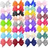 10Pcs/Set Solid Color Ribbon Kids Bows Hair Clips Baby Girls Handmade Bowknot Hairpin MiNi Barrettes Hair Tie Accessories