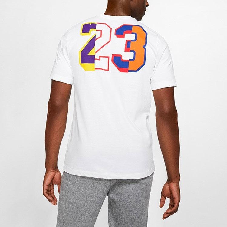 Jordan Radiant Logo Print Crew Neck T-Shirt Men Tops White AT8943-100
