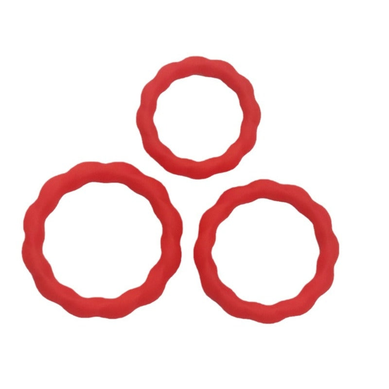 Lot de 3 Cockrings Tortick Rouges - FUKR - Cockrings Flexibles