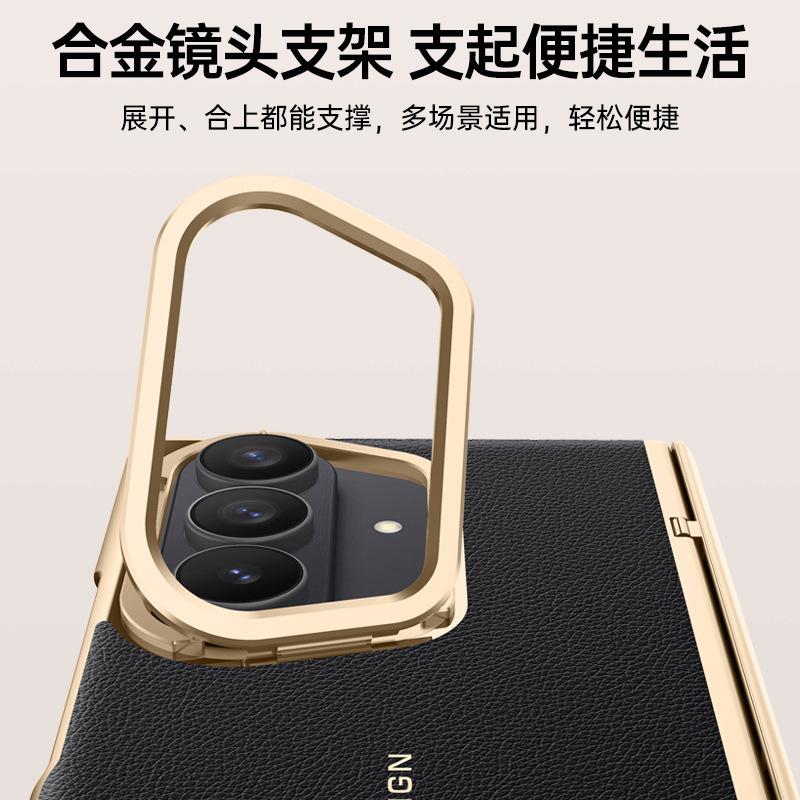 Applicable to Samsung Z fold1ultra mobile phone case magnetic hinge lens holder case film Z fold1 protective case
