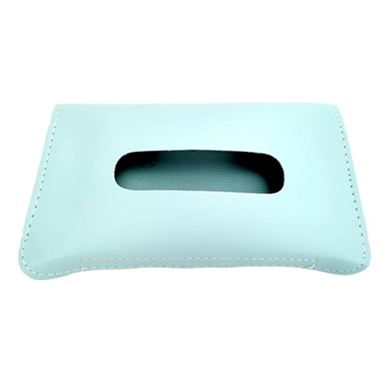 1Pc Car Tissue Box Towel Mask Holder Car Sun Visor Tissue Box Holder Auto Interior Storage Decoration синий
