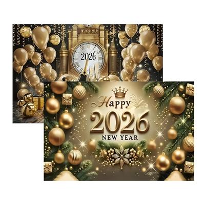 Happy New Year Theme Party Background Banner 2026 New Year Celebrate Family Party Decoration Photo Background Decoration