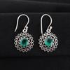 Chrome Diopside Gemstone 925 Sterling Silver Jewelry Drop/Dangle Earrings 1.57" CE-19-8