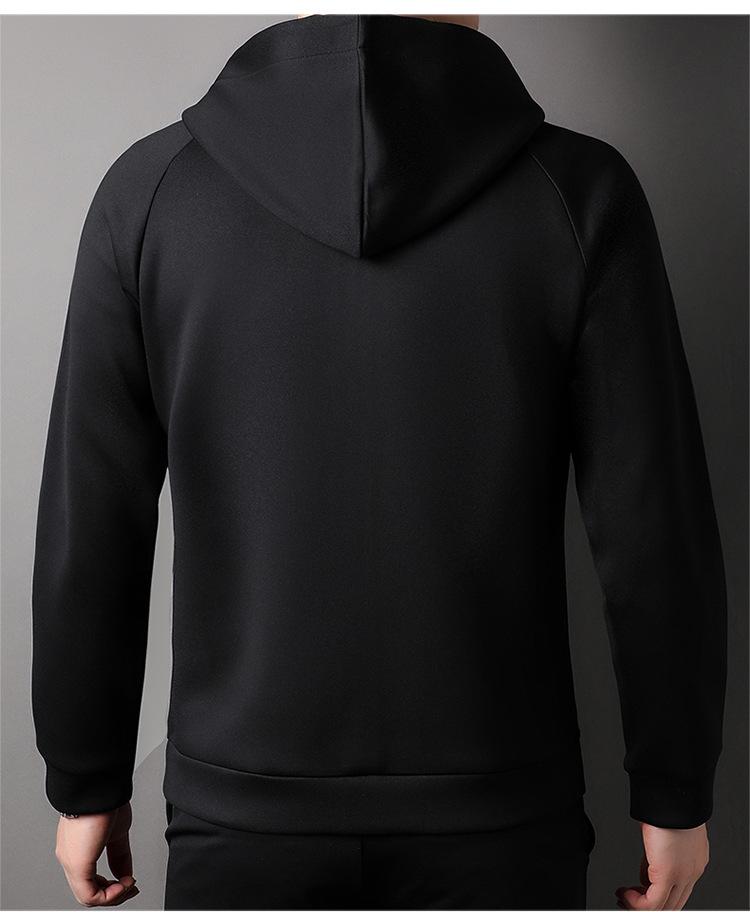 Men's Hooded Zipper Sweatshirt Jacket - Casual Spring/Autumn Trendy Sport Cardigan