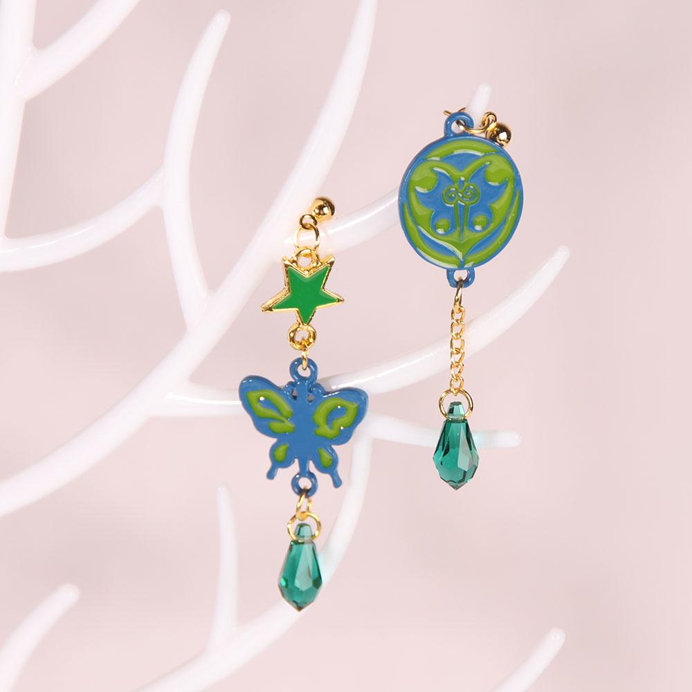 Anime JoJos Bizarre Adventure Ohrringe Stone Ocean Cosplay Jolyne Cujoh Kujo Schmetterling Ohrringe Ohrclips Für Frauen Männer Schmuck