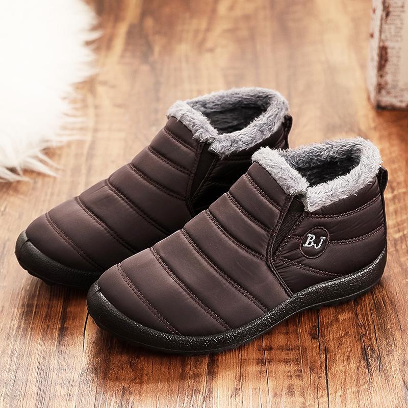 Large Size Cotton Shoes for Women In Winter Plus Velvet Thickened Women's Snow Boots for Men and Women Same Low-top Warm Cotton Boots