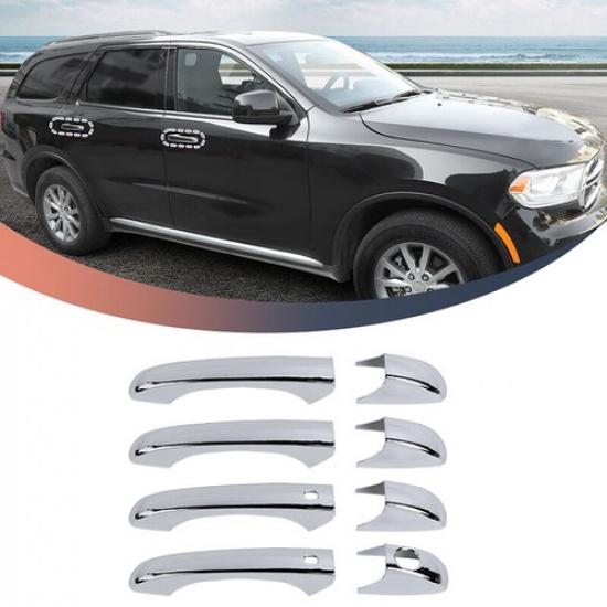 

Chrome 8x Exterior Door Handles Cover Trims Set For Grand cherokee/Durango 2011+