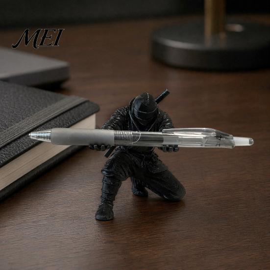 Versatile Pen Holder 3D Printed Ninja Holder, Unique Figurine, Creative Compact Desktop Organizer, Desk Decor Craft for Storage Decorative Cup