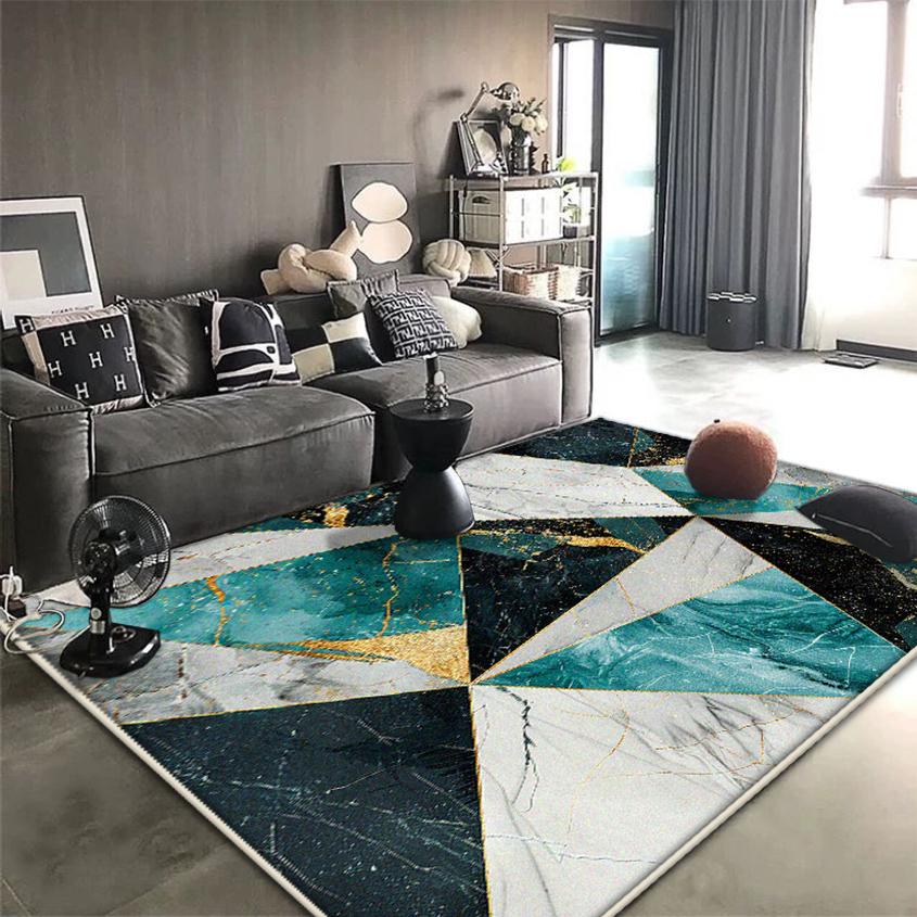 Nordic Modern Carpet for Living Room Geometric Decoration Home Sofa Soft Large Rugs Non-slip Bedroom Lounge Plush Floor Mat Soft