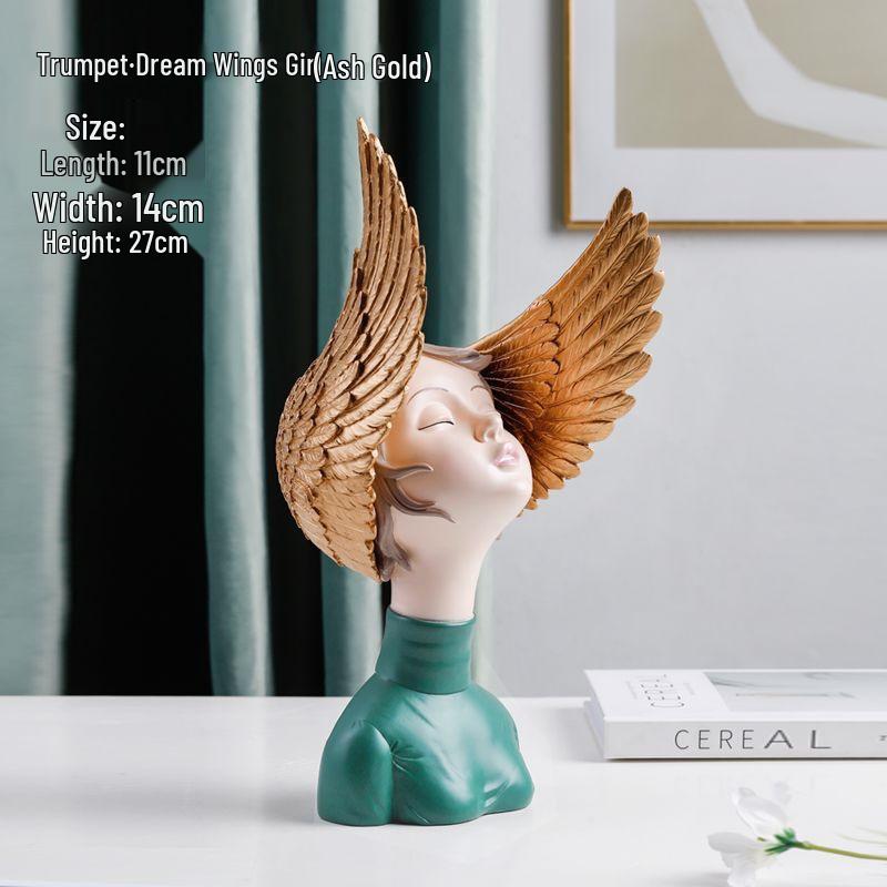 

Nordic Light Luxury Dream Wings Figurine for Living Room Décor