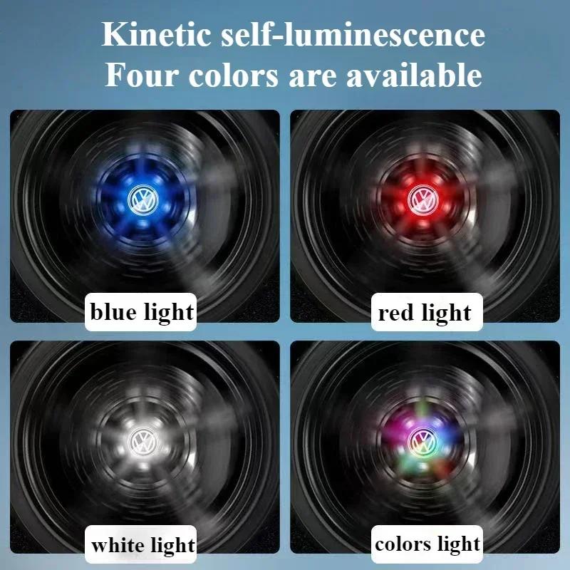 2025 Hot VW 4pcs Hub Led Lights Cap Car Floating Illumination Wheel Center Covers Caps For Volkswagen golf4/6/7 toutan passat ti