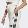 Adidas Striped Print High-Waisted Straight Leg Track Pants Women Bottoms White IC8697