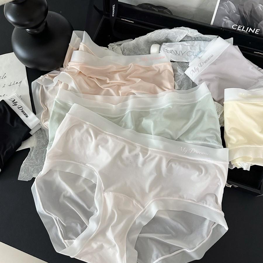 9347 Ultra-Thin Nude Ice Silk Women's Seamless Underwear with Extended Crotch and Anti-HPV Protection