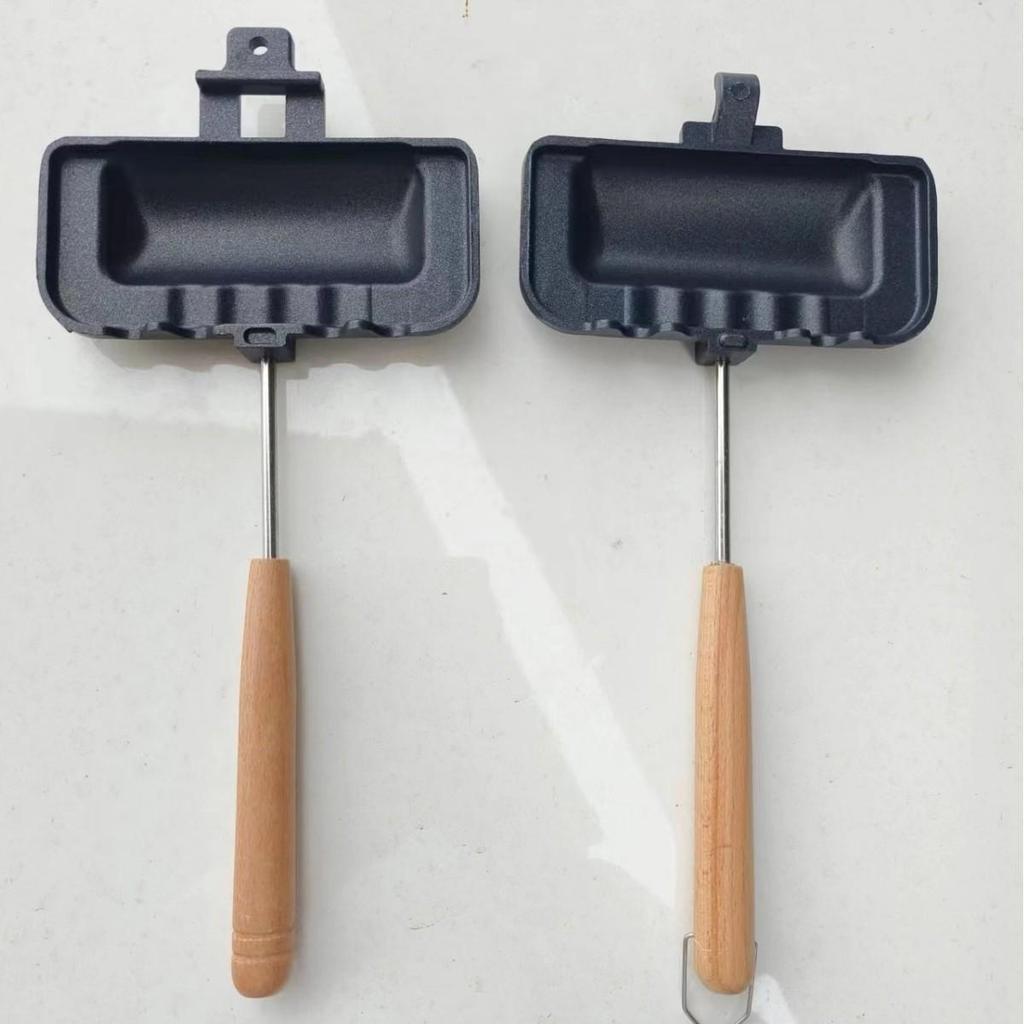 Aluminum Alloy Non-Stick Double-Sided Sandwich and Cake Grill Pan for Outdoor Use