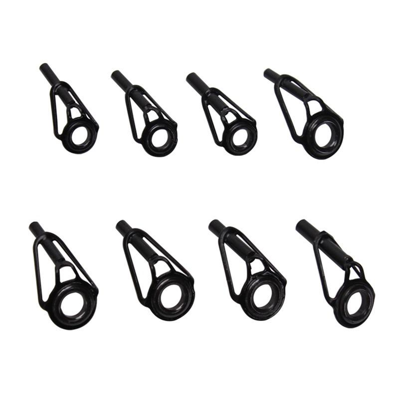 

8/16/80Pcs Black Fishing Rod Guide for Spinning Casting Fishing Rod Building Repair Eye Line Ring Fishing Accessory