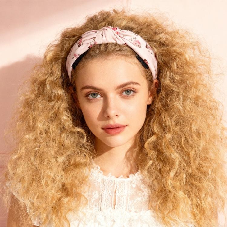 Lightweight Knot Headbands Pink Print Cloth Hair Band For Women Kids Easy To Carry Daily Use