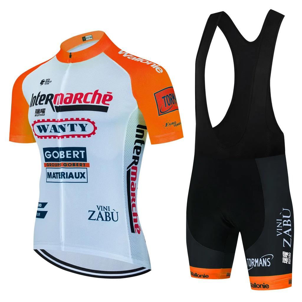 Tour De France Team Clothing Spring and Summer Men's Road Bike High Elastic Quick Drying Breathable Cycling Suit Bicycle Suit