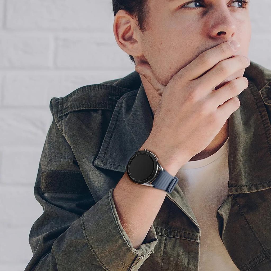 22mm 20mm Silikonový řemínek pro Samsung Galaxy Watch 3 45mm/ GT2 46mm/Gear S3 Náramek pro Amazfit Balance GTR 47mm Řemínek