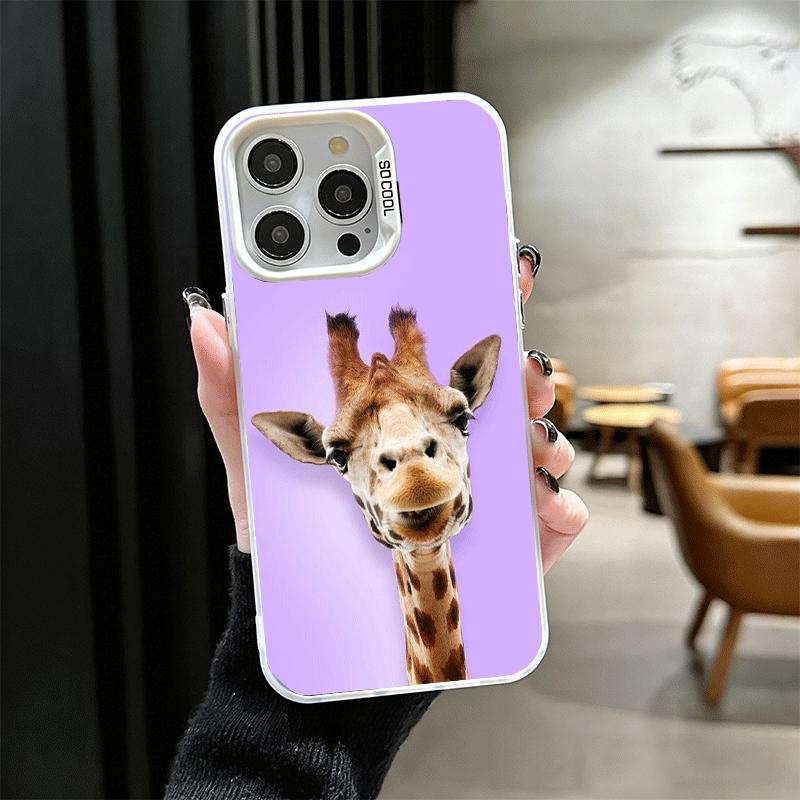 

Giraffe Animal Pattern Soft Phone Case for iPhone 15 16 17 Pro Max 17Air 16E 14 Plus 13 12 Mini Shockproof Cover Back Shell iPhone 15 Plus