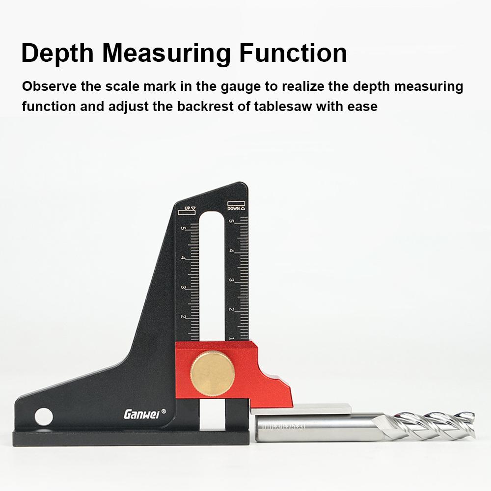 

Aluminum Alloy Height Gauge Dual Scales Home DIY Woodworking Height Measurement Tool Tablesaw Depth Measuring Ruler різнокольоровий