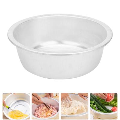 Bassin en aluminium à l'ancienne, grand bol de service, pot à fruits, fouet, bols de riz pour légumes, préparation des aliments, stockage à plat