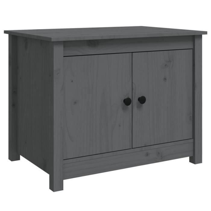 VidaXL Coffee Table Grey 71x49x55 Cm Solid Pine Wood 820928