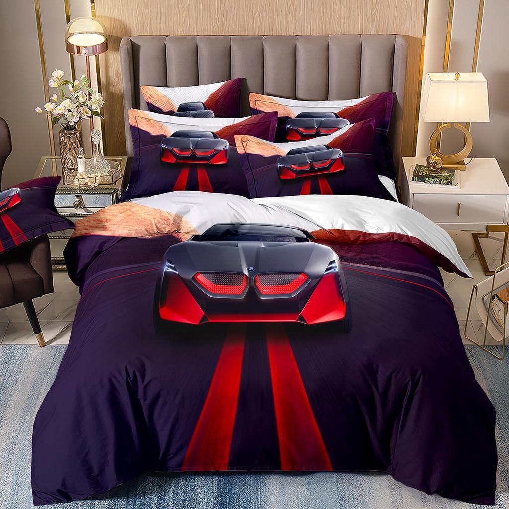 Sports Car Bedding 3D Digital Printing Two-Piece Quilt Set Three-Piece Home Textile
